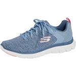Dámské Fitness boty Skechers v modré barvě s výškou podpatku 3 cm - 5 cm 