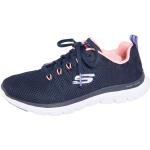 Dámské Fitness boty Skechers Flex Appeal 4.0 v modré barvě s výškou podpatku 3 cm - 5 cm 