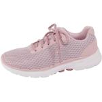 Dámské Fitness boty Skechers Go Walk 6 v růžové barvě s výškou podpatku 3 cm - 5 cm 