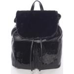 Dámské Městské batohy Silvia Rosa v černé barvě v moderním stylu z koženky ve slevě 