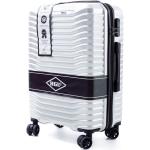 Pánské Plastové kufry ve stříbrné barvě v lakovaném stylu z plastu o objemu 100 l ve slevě 