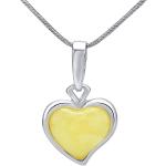 Dámské Přívěsky se srdcem Silvego v žluté barvě ze stříbra leštěné k Valentýnu 