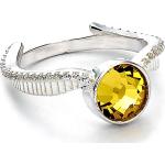 Stříbrné prsteny v žluté barvě z krystalu ve velikosti 70 s motivem Harry Potter 