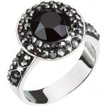 Stříbrné prsteny v černé barvě v třpytivém stylu z rhodia ručně vyráběné 
