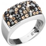 Stříbrný prsten s krystaly mix barev zlatý 35014.4