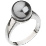 Stříbrné prsteny v šedé barvě v elegantním stylu ze stříbra Perlové 