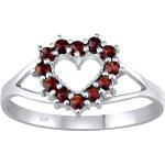 Dámské Stříbrné prsteny Silvego v červené barvě ze stříbra leštěné k Valentýnu vyrobené v Česku 
