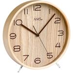 Pánské Stolní hodiny AMS v hnědé barvě ze dřeva 