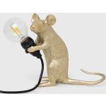 Stolní lampy ve zlaté barvě s motivem myš kompatibilní s E14 