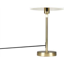 Stolní lampa zlatá / mosaz s odstínem bílá 25 cm nastavitelná - Parte