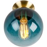 Stropní svítidla  Qazqa v modré barvě ve stylu art deco z mosazi ve slevě kompatibilní s E27 