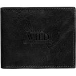 Pánské Kožené peněženky Always Wild v černé barvě v moderním stylu z kůže 