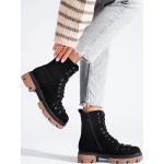 Dámské Kotníčkové boty na podpatku Vinceza v černé barvě v ležérním stylu z kůže ve velikosti 36 s výškou podpatku nad 9 cm ve slevě na zimu 