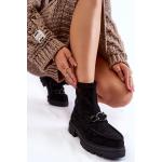 Dámské Kotníčkové boty na podpatku kesi v černé barvě z kůže ve velikosti 38 veganské ve slevě na zimu 
