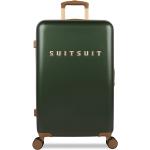 Pánské Plastové kufry SuitSuit v zelené barvě v elegantním stylu na čtyřech kolečkách 