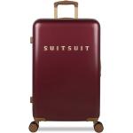 Pánské Plastové kufry SuitSuit v červené barvě v elegantním stylu na čtyřech kolečkách 