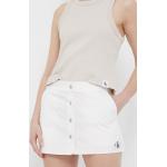 Dámské Designer Mini sukně Calvin Klein Jeans v bílé barvě z bavlny ve velikosti M mini 