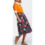 Dámské Skládané sukně vícebarevné s květinovým vzorem ve velikosti 10 XL pod kolena 