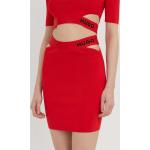 Dámské Pouzdrové sukně HUGO v červené barvě z viskózy ve velikosti L mini 