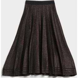 Sukně Karl Lagerfeld Lurex Knit Pleated Skirt