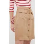 BIO Designer Mini sukně Calvin Klein v hnědé barvě z lyocellu ve velikosti 9 XL mini ve slevě 