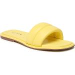Dámské Kožené pantofle v žluté barvě z koženky ve velikosti 36 veganské na léto 