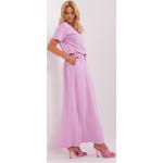 Dámské Maxi šaty FashionHunters ve fialové barvě v ležérním stylu ve velikosti Onesize ve slevě 
