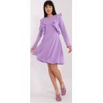 Dámské Šaty ke kolenům FashionHunters ve fialové barvě v ležérním stylu ve velikosti M ve slevě 