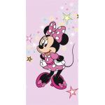Osušky v růžové barvě s motivem Mickey Mouse a přátelé Minnie Mouse s motivem myš ve slevě 