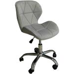 Kancelářské židle ve světle šedivé barvě ze sametu 