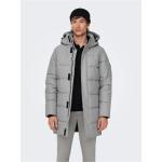 Pánské Zimní kabáty ONLY v šedé barvě ve velikosti L 