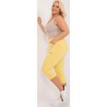 Dámské Plátěné kalhoty FashionHunters v žluté barvě ve velikosti XXL ve slevě 