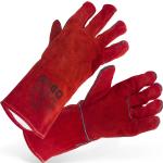 Pánské Kožené rukavice v červené barvě z kůže ve velikosti 10 