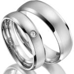 Snubní prsteny z chirurgické oceli v šedé barvě v elegantním stylu s gravírováním na svatbu 