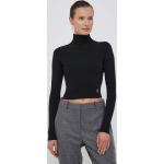 Dámské Designer Rolákové svetry Calvin Klein Jeans v černé barvě ve velikosti L s vysokým krkem 