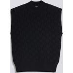 Dámské Pletené svetry Karl Lagerfeld v černé barvě v moderním stylu ve velikosti M bez rukávů 