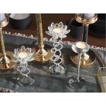 Svícny Beliani ve stříbrné barvě v elegantním stylu 