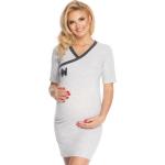 Dámské Těhotenské oblečení v šedé barvě z bavlny ve velikosti L 