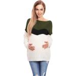 Dámské Těhotenské svetry v khaki barvě z akrylu ve velikosti Onesize ve slevě 