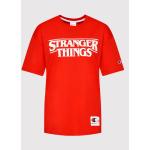 Dámská  Trička Champion v červené barvě ve velikosti S s motivem Stranger Things ve slevě 
