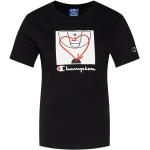 Champion T-Shirt Basketball Logo Digital Print 112965 Černá Custom Fit