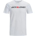 Pánská  Trička s potiskem Jack & Jones v bílé barvě ve velikosti XXL plus size 