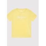 Dětská trička Pepe Jeans v žluté barvě se třpytkami 