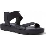 Dámské Kožené sandály Tamaris v černé barvě v moderním stylu z hladké kůže ve velikosti 38 ve slevě na léto 