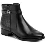 Dámské Kožené kotníkové boty Tamaris v černé barvě z kůže ve velikosti 38 Komfortní na zimu 