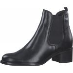 Dámské Kotníčkové boty na podpatku Tamaris v černé barvě ze syntetiky ve velikosti 42 Standartní s hrubým podpatkem s výškou podpatku do 3 cm ve slevě 