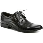 Pánská  Společenská obuv v černé barvě z kůže ve velikosti 41 na léto 