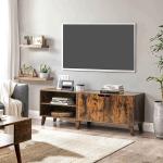 TV stolky v hnědé barvě v rustikálním stylu ve slevě 