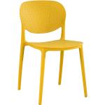 Zahradní židle Kondela v žluté barvě v moderním stylu z plastu 