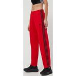 Dámské Běžecké kalhoty adidas Originals v červené barvě ve velikosti L s vysokým pasem 